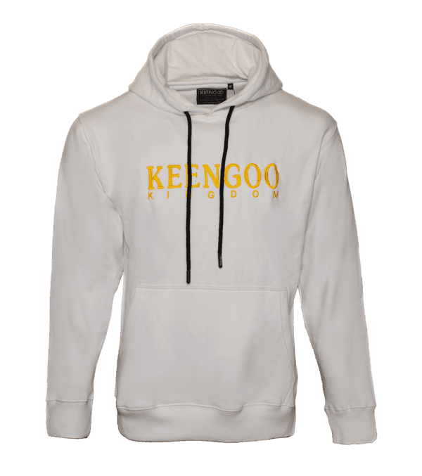 K2403 - Men hoodie white fronback design