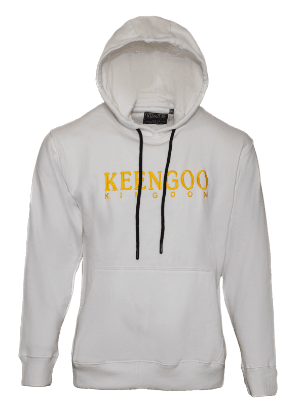 K2403 - Men hoodie white fronback design - Image 2
