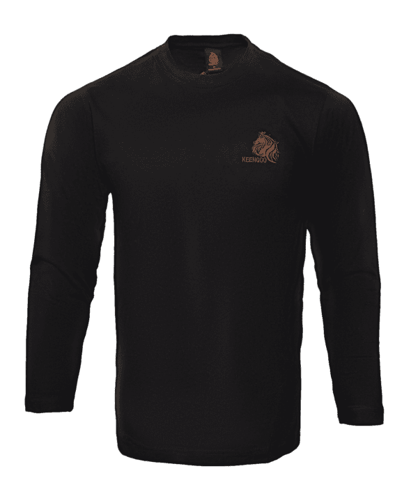 K2404-Men T-Shirt Full Arm Black