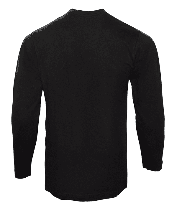 K2404-Men T-Shirt Full Arm Black - Image 3