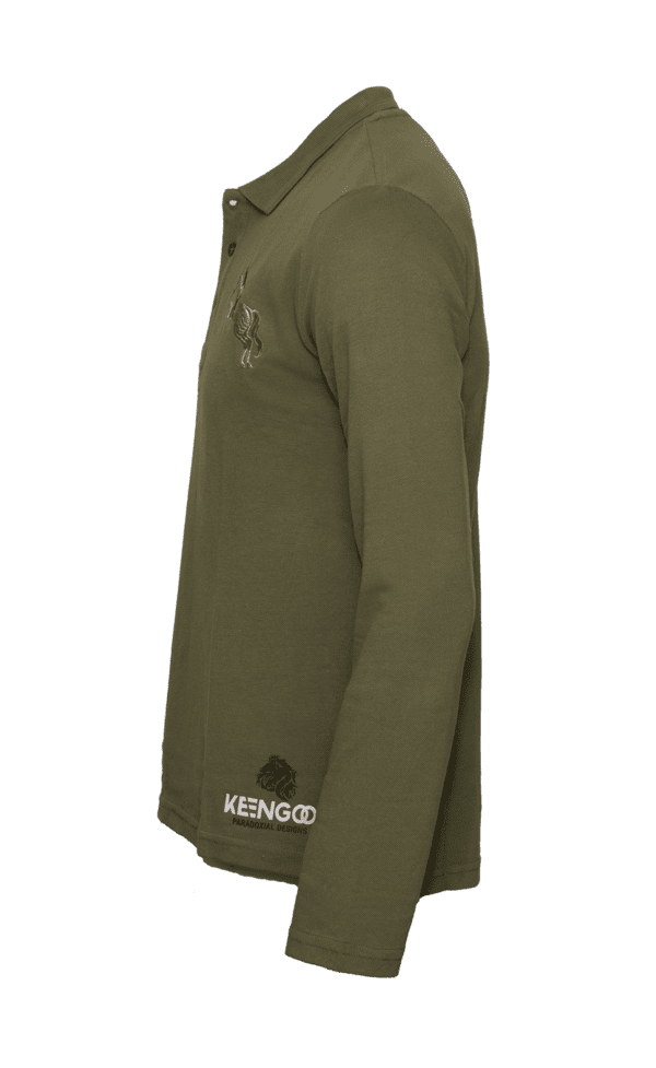 K2405- Men Polo Full Arm Green JH - Image 3