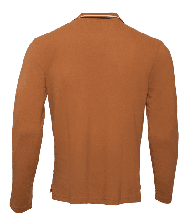 K2406-Men Polo Full Arm Orange JH - Image 2