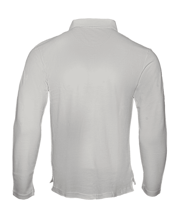 K2407- Men Polo Full Arm White JH - Image 3