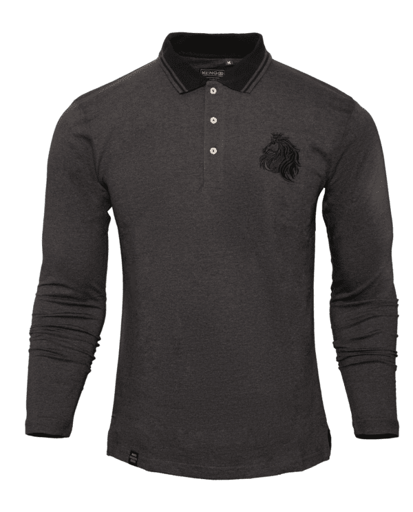 K2408- Men Polo Full Arm Hader Grey