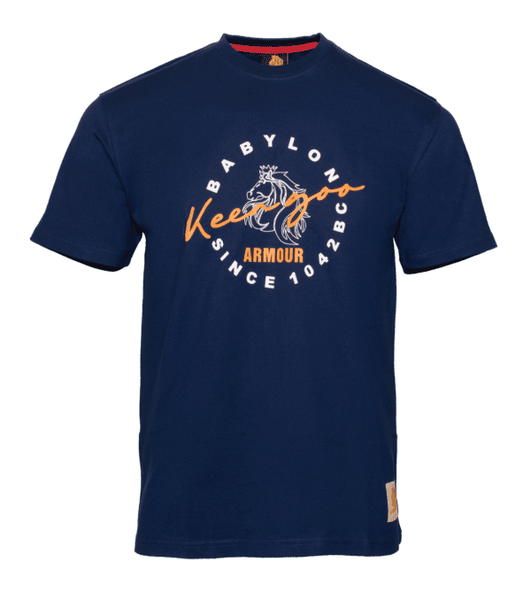 K24012- Men  T-Shirt Hal Arm Blu