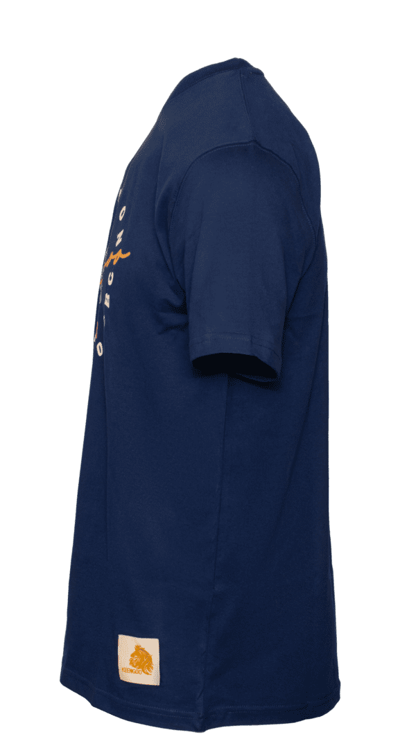 K24012- Men  T-Shirt Hal Arm Blu - Image 3