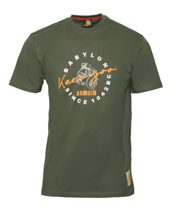K24013 – Men’s Half Arm T-Shirt Green - Image 4