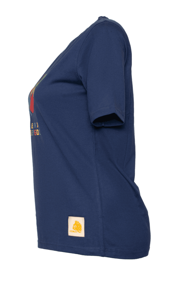 K2452 – Women’s Half Arm T-Shirt Blue - Image 2