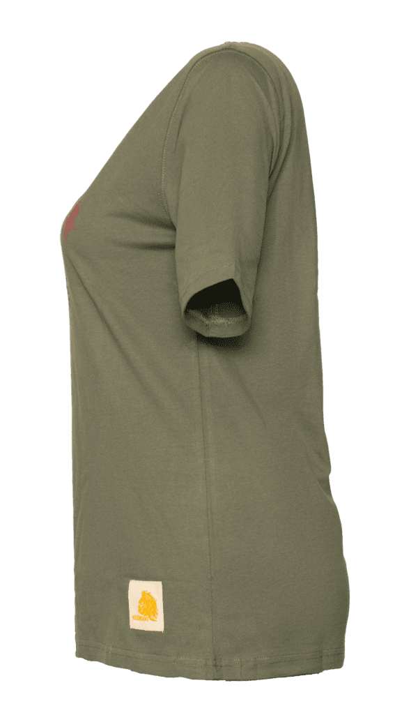 K2454-Women T-Shirt Half Arm Green - Image 2