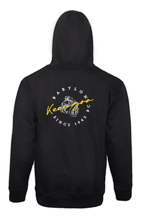 K2402 - Men black hoodie Back Logo