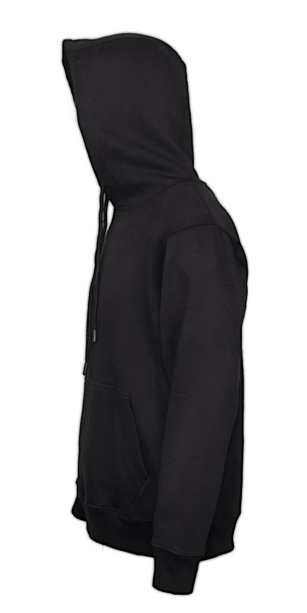 K2402 - Men black hoodie Back Logo - Image 4