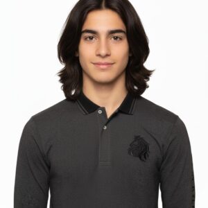 K2408- Men Polo Full Arm Hader Grey