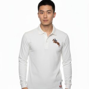K2407- Men Polo Full Arm White JH