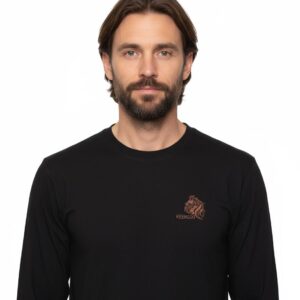 K2404-Men T-Shirt Full Arm Black