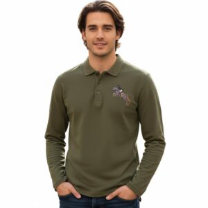 K2405- Men Polo Full Arm Green JH