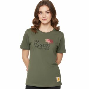 K2454-Women T-Shirt Half Arm Green