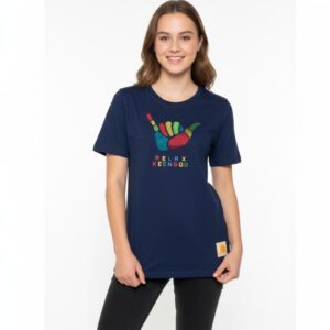 K2452 – Women’s Half Arm T-Shirt Blue